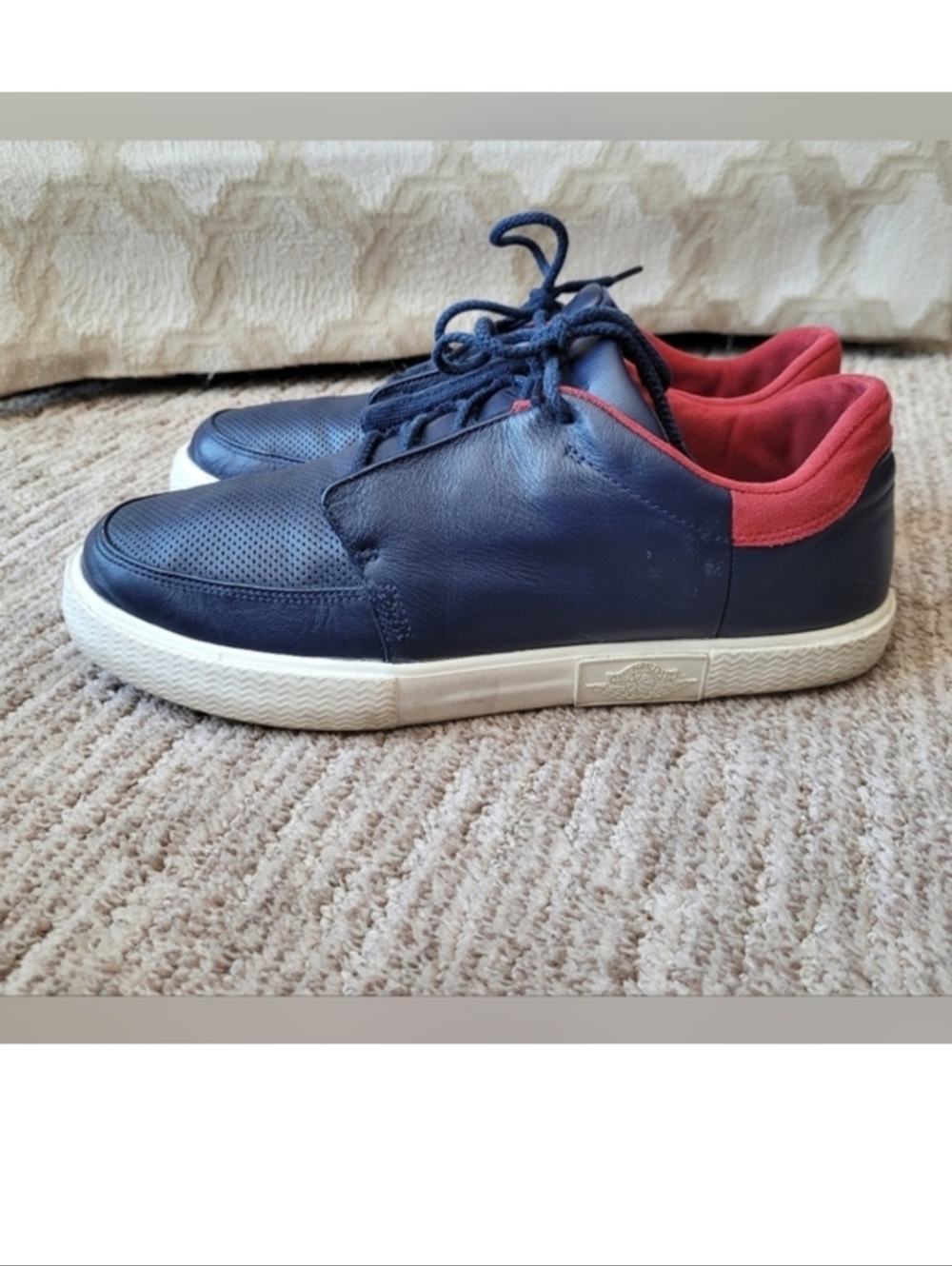 AIR JORDAN LEATHER V.5 GROWN LOW SHOES SNEAKERS OBSIDIAN VARSITY RED MEN'S 9.5